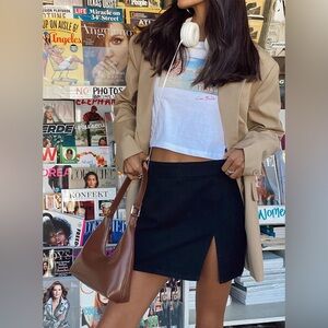 Princess Polly The Lola Mini Skirt in Black